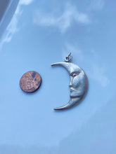 Load image into Gallery viewer, Vintage 1960s Sterling Crescent Moon Pendant
