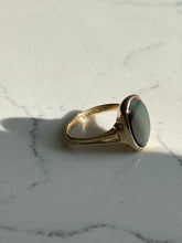 Load image into Gallery viewer, Vintage 1960s Bloodstone 14k Gold Ring Size 7.5
