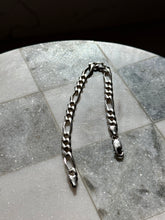 Load image into Gallery viewer, Italian Solid Sterling Silver Figaro Bracelet 8”
