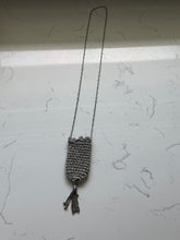 Load image into Gallery viewer, Vintage Wire Mesh Bag Necklace 32”
