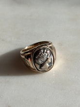Load image into Gallery viewer, Two-Tone Sterling Cameo Ring Size 7
