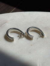 Load image into Gallery viewer, Sterling Silver Half Hoop Earrings
