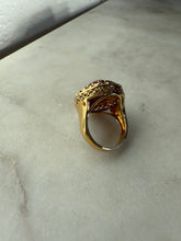 Load image into Gallery viewer, Ruby Garnet Gold Vermeil Ring Size 7.25
