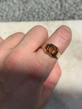 Load image into Gallery viewer, Antique Intaglio Citrine 14k Rosey Gold Ring Size 7
