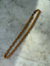 Load image into Gallery viewer, Rope Chain Gold Vermeil Necklace 16”
