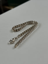 Load image into Gallery viewer, Vintage Box Chain Solid Sterling Silver Bracelet 9”
