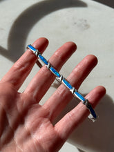 Load image into Gallery viewer, Sterling Silver Opal Inlay Bracelet 7”
