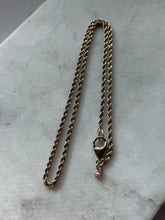 Load image into Gallery viewer, Italian Gold Vermeil Rope Necklace 18”
