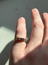 Load image into Gallery viewer, Vintage 1970s Ruby 18k Gold Ring Size 4.25
