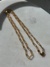 Load image into Gallery viewer, Gold Vermeil Paperclip Chain 24”
