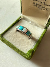 Load image into Gallery viewer, Turquoise &amp; Opal Sterling Silver Ring Size 9.25
