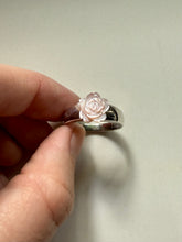 Load image into Gallery viewer, Carved Rose Sterling Silver Ring Size 8.5
