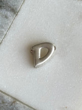 Load image into Gallery viewer, ‘D’ Initial Slider Charm Sterling Silver

