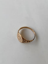 Load image into Gallery viewer, Antique Engraved 10k Gold Signet Ring
