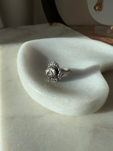 Load image into Gallery viewer, Marcasite Rose Sterling Virgin Mary Ring Size 5.5
