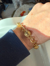Load image into Gallery viewer, Vintage Gold Plated Bracelet 7.25”

