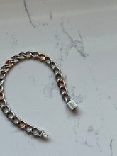 Load image into Gallery viewer, Sterling Silver Two-Tone Cuban Link Bracelet 8”
