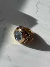 Load image into Gallery viewer, Blue Topaz Gold Vermeil Ring Size 6.25
