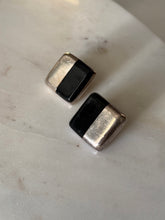 Load image into Gallery viewer, Vintage Sterling Silver Black Onyx Earrings

