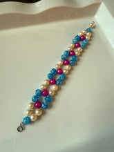 Load image into Gallery viewer, Millefiori Sterling Silver Bracelet 7.25”
