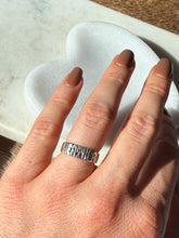 Load image into Gallery viewer, Heather Spellout Sterling Silver Ring Size 5.5
