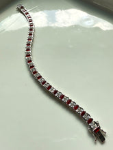 Load image into Gallery viewer, Sterling Silver Tennis Bracelet 6.5”
