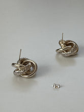 Load image into Gallery viewer, Vintage Sterling Knot Earrings
