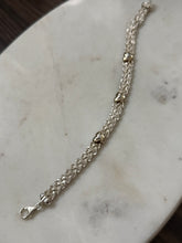 Load image into Gallery viewer, Heart Rope Two-Tone Sterling Silver Bracelet 8”
