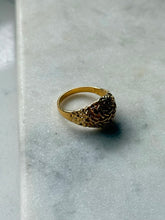 Load image into Gallery viewer, Gold Vermeil Confetti Dome Ring Size 7.75
