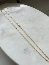 Load image into Gallery viewer, Gold Vermeil Micro Paper Clip Chain 18.5”
