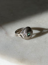 Load image into Gallery viewer, Vintage Emerald Sterling Silver Ring Size 6.75
