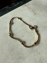 Load image into Gallery viewer, Italian Gold Vermeil X Bracelet 6.75”
