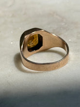 Load image into Gallery viewer, Antique Intaglio Citrine 14k Rosey Gold Ring Size 7
