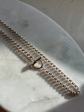 Load image into Gallery viewer, Sterling Silver Rolo Link Toggle Clasp Chain 19.5”
