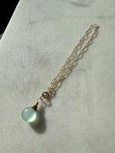 Load image into Gallery viewer, Blue Gemstone Gold Fill Bracelet 7”
