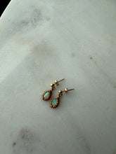 Load image into Gallery viewer, Vintage 14k Yellow Gold Opal Earrings
