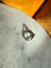 Load image into Gallery viewer, Garnet Sterling &amp; 14k Yellow Gold Ring Size 8
