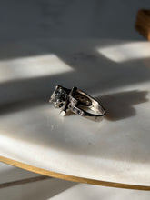Load image into Gallery viewer, Vintage Blue Sapphire Sterling Silver Panther Ring Size 8.5
