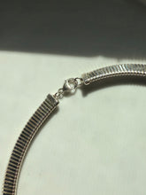 Load image into Gallery viewer, Chunky Snake Link Sterling Silver Collar Necklace 17”

