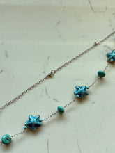 Load image into Gallery viewer, Sterling Blue Enamel Starfish Necklace
