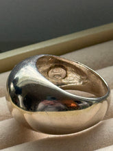 Load image into Gallery viewer, Chunky Vintage Sterling Dome Ring Size 9.75
