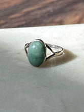 Load image into Gallery viewer, Jade Sterling Silver Ring Size 9.5
