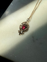 Load image into Gallery viewer, Vintage Red Spinel 1/20 12k Gold Filled Necklace
