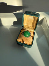 Load image into Gallery viewer, Faux Jade Sterling Silver Ring Size 8.75
