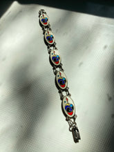 Load image into Gallery viewer, Mid-Century Irish Tara Ware Enamel Sterling Silver Bracelet
