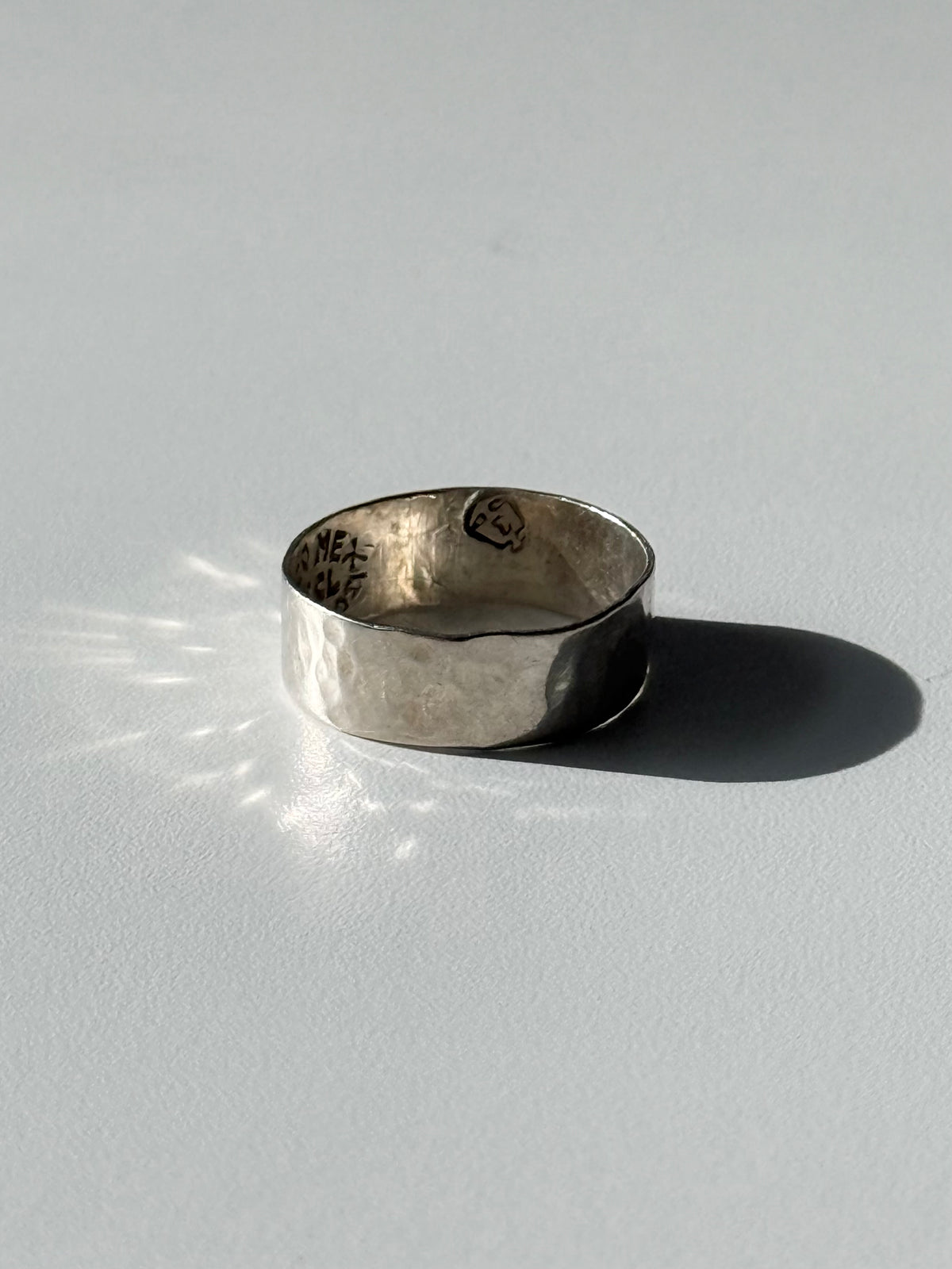 Vintage Mexico Sterling Hammered Band Size 5.5