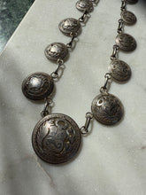 Load image into Gallery viewer, Sterling Silver 1864-1913 Peruvian Coin Necklace 17”
