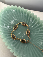 Load image into Gallery viewer, Smoky Quartz Gold Filled Bracelet 7.25”
