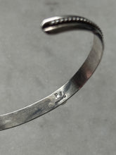 Load image into Gallery viewer, Vintage Artist Signed Mother of Pearl Sterling Cuff Bracelet
