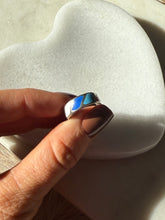 Load image into Gallery viewer, Vintage Enamel Sterling Silver Band Size 5.75
